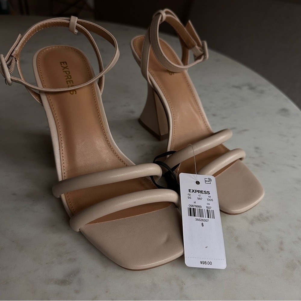 Express Women's Tan Strappy Heels